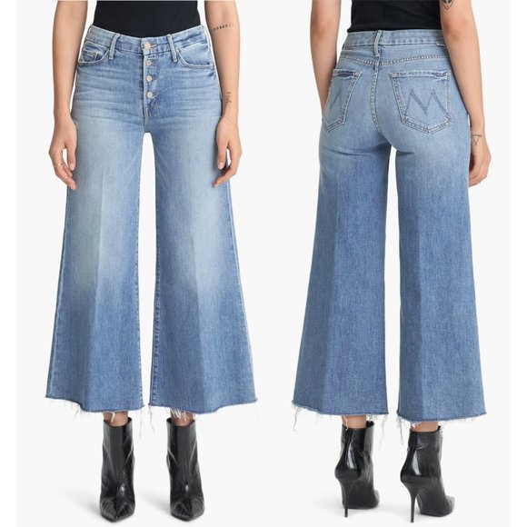MOTHER The Pixie Roller Ankle Fray Jeans Size 24 NWT